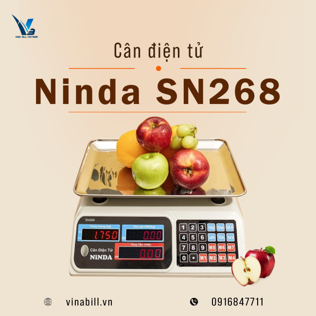 🧮 CÂN ĐIỆN TỬ NINDA SN268 – GIẢI PHÁP CÂN HÀNG CHÍNH XÁC, NHANH CHÓNG!