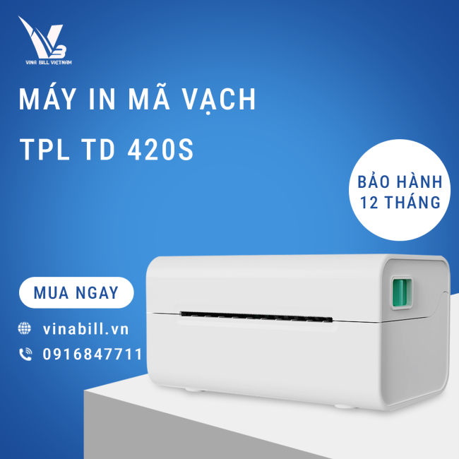 🆕 HÀNG MỚI VỀ: MÁY IN MÃ VẠCH TPL TD-420S – GIẢI PHÁP IN TEM NHÃN CHUYÊN NGHIỆP CHO MỌI CỬA HÀNG